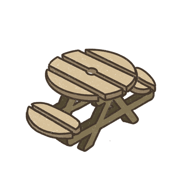 Table ronde d'extérieur