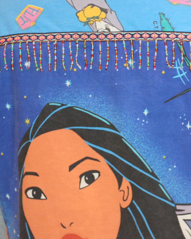 🍂 Veste en Jean Upcyclée "Grand Esprit Pocahontas" – Pièce Unique XXL