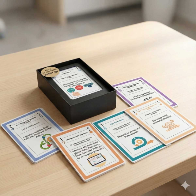 Agile Retro Cards: 5 x 12 card packs