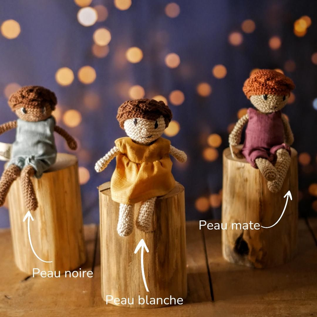 La crochouette de Noël (poupée mini-format avec son pochon)