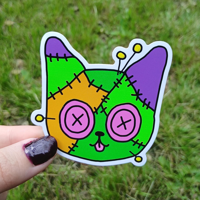 Voodoo Doll Cat Sticker