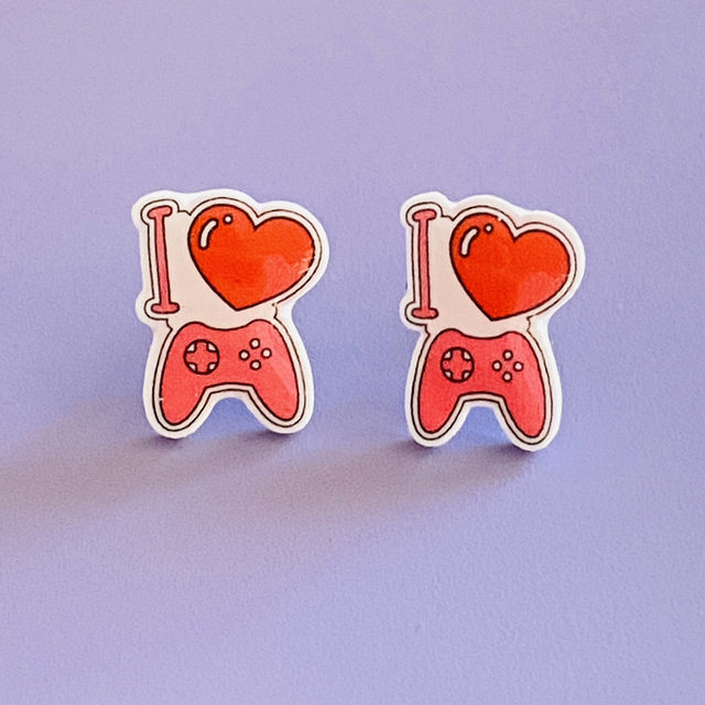 Boucles d’oreilles I Love Games