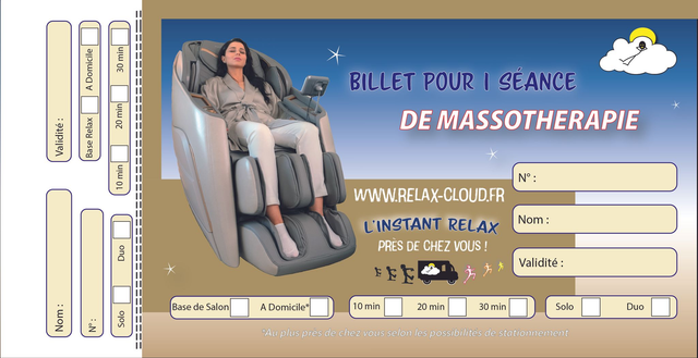 30 min / (1 pers.) - (Carte Cadeau) A NOTRE EMPLACEMENT FIXE