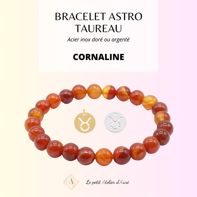 Taureau - Bracelet Astro Cornaline