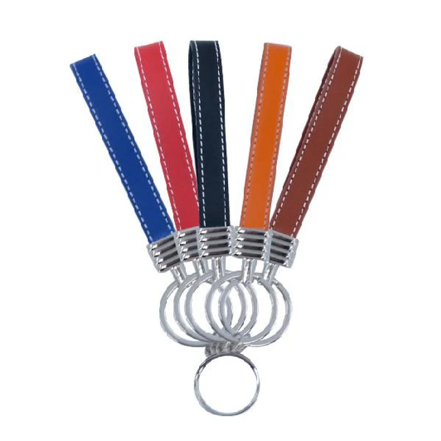 Round Keyring with Leather Hand Chain