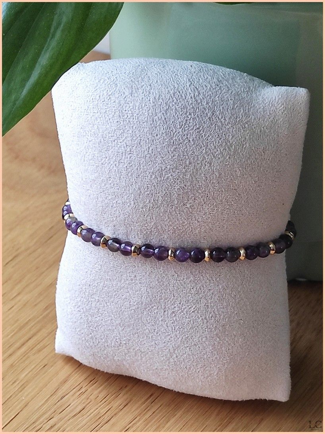Bracelet 4mm  - Améthyste 
