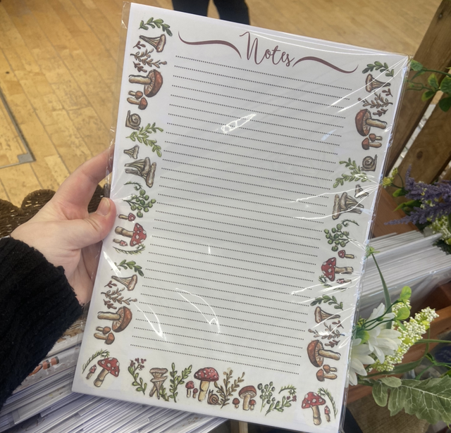 Mushroom A5 notepad 
