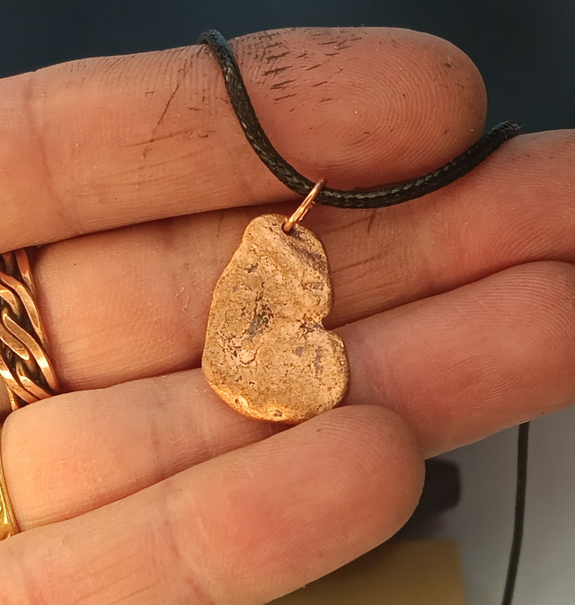 collier nuggets de cuivre