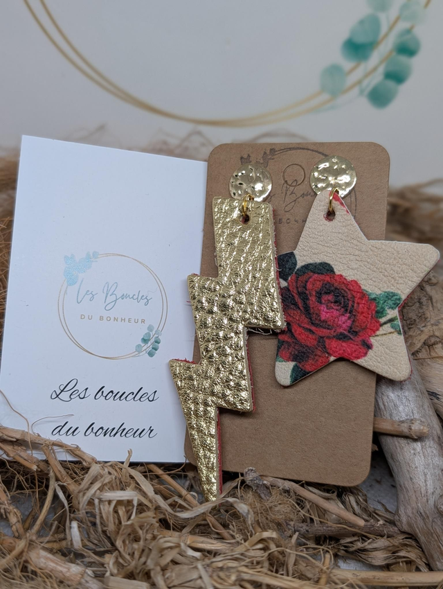 Boucles d&#039;oreilles Asymétrique nc034