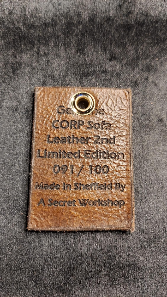 091 / 100 2nd Limited Edition Genuine CORP SOFA Leather Keyring