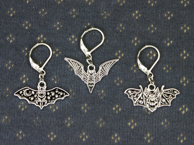 Fledermaus Ohrringe silber [OR0050] 