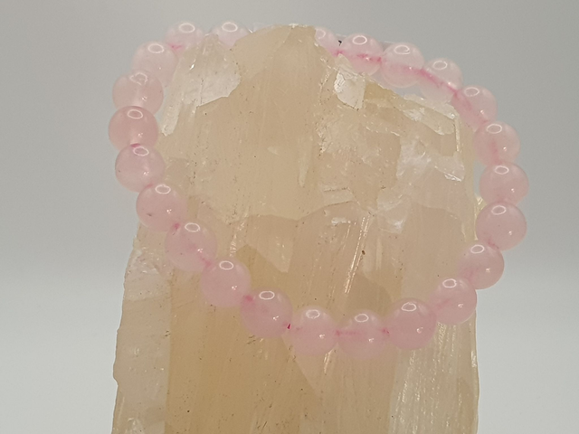 Bracelet Quartz Rose 8 mm