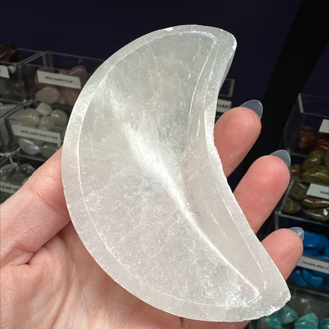 Selenite Moon Dish 