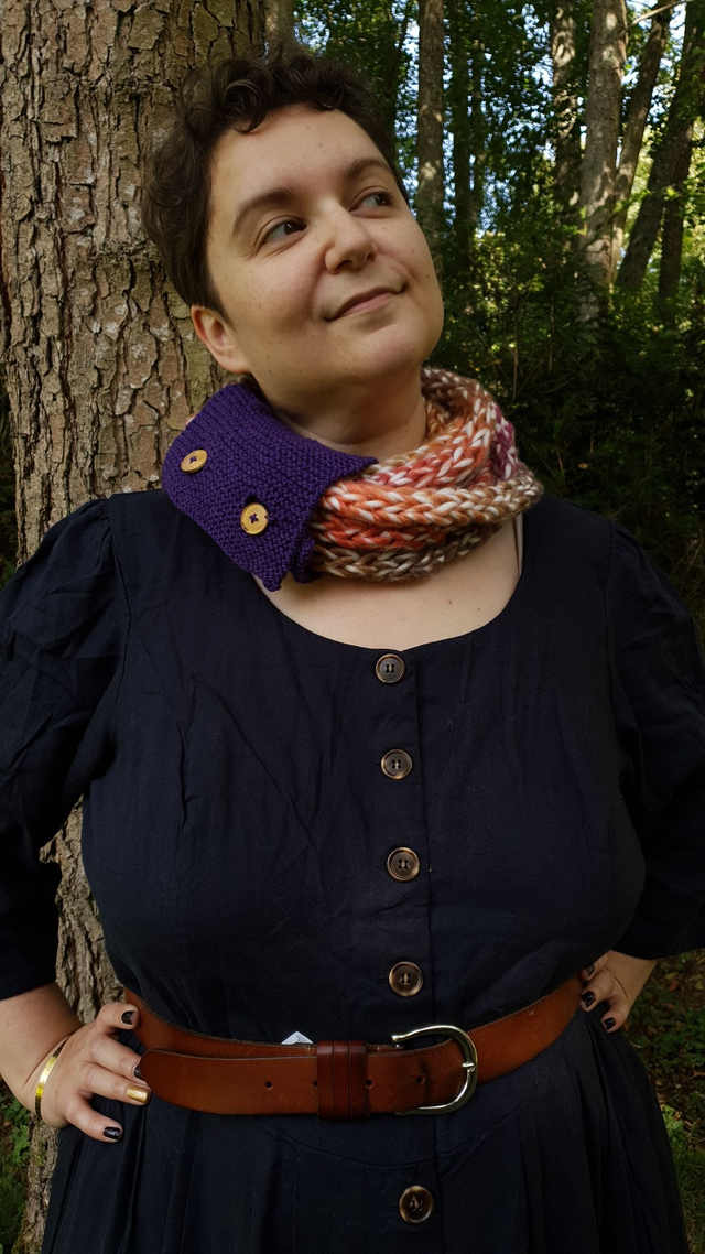 Echarpe tricotin multicolore