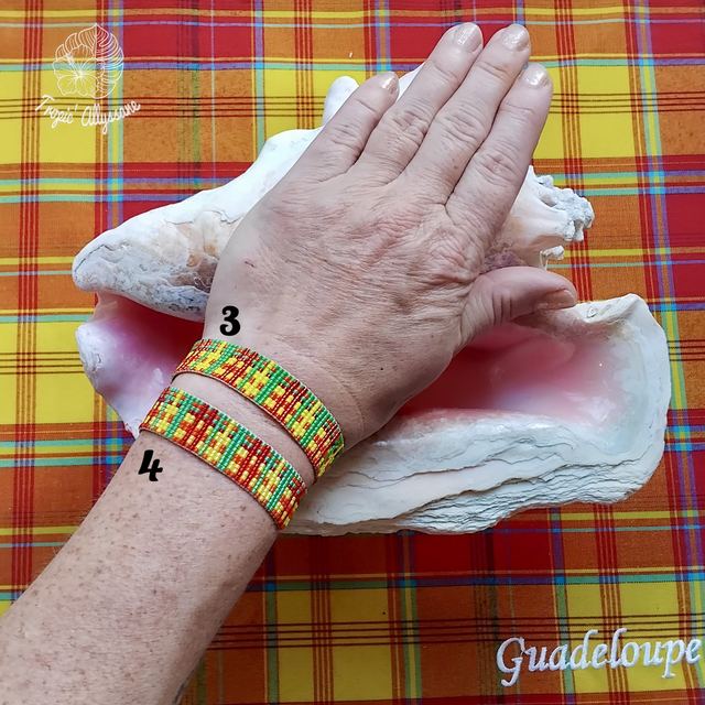 Madras Tissé (Large): Rouge / Jaune / Orange / Vert