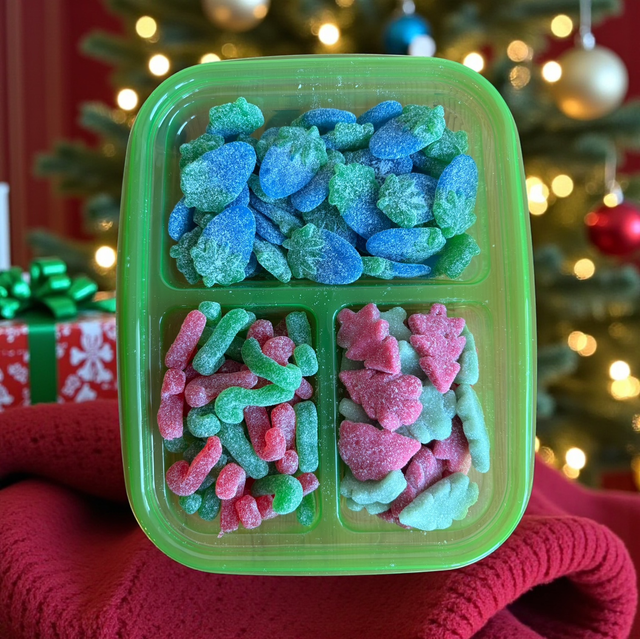 Xmas Platter - Blue Raspberries/Candy Canes/Trees