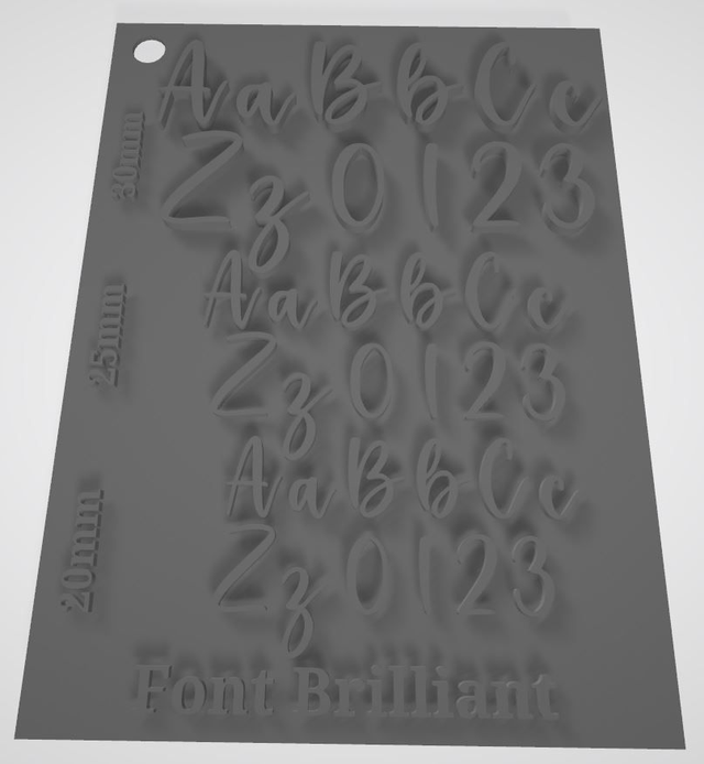 Letterstamps Set 62-teilig Font Brilliant