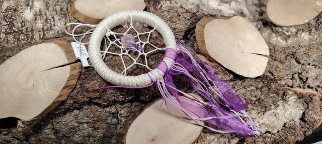 Attrape rêve améthyste fluorine 