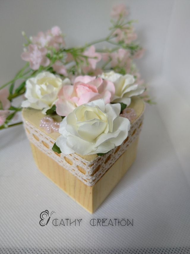 Boîte coeur en bois 10 cm