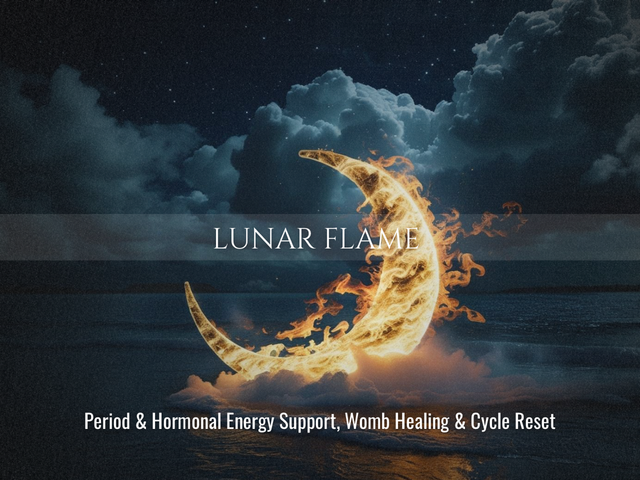 Lunar Flame | Period &amp; Hormonal Energy Support, Womb Healing &amp; Cycle Reset | 3-Day Flame Pulse