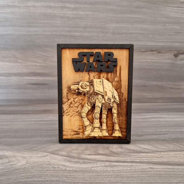 Mini Cuadro Star Wars AT-AT