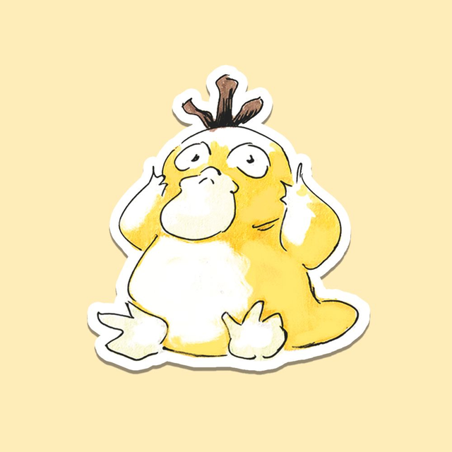 Psyduck vinyl sticker
