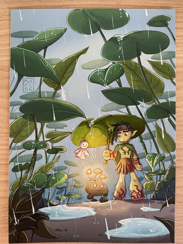 sous la pluie