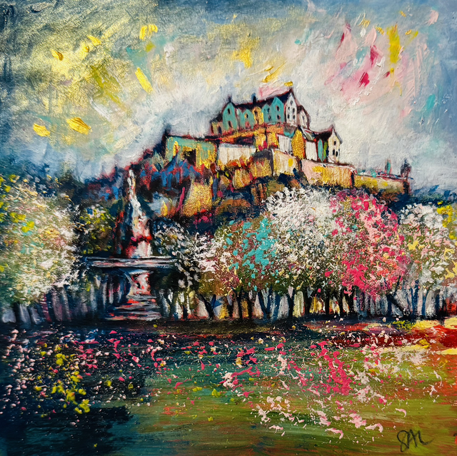 Print- Edinburgh’s Prince’s Street Gardens Blossom