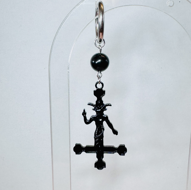 Mono-boucle INDÉPENDANCE obsidienne dorée 