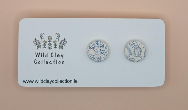 Blue Rose Small Stud