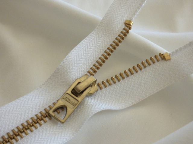 Metal 6mm Blanc - Fermeture Eclair