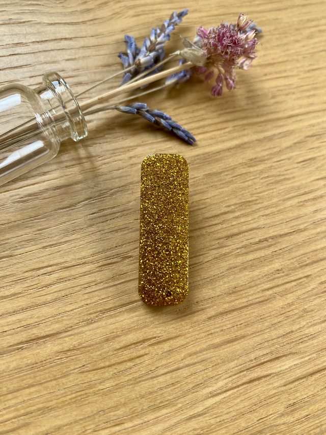 Barrette mini rectangulaire - Or