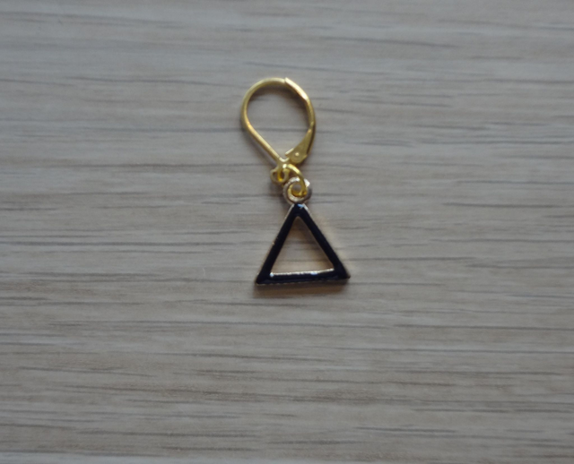 Marqueur de mailles amovible en forme de triangle