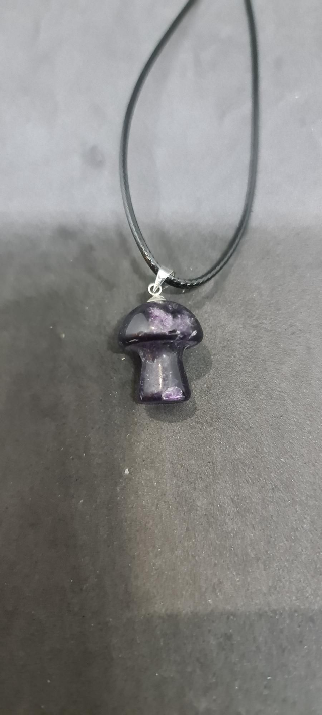 Collier champignon améthyste 