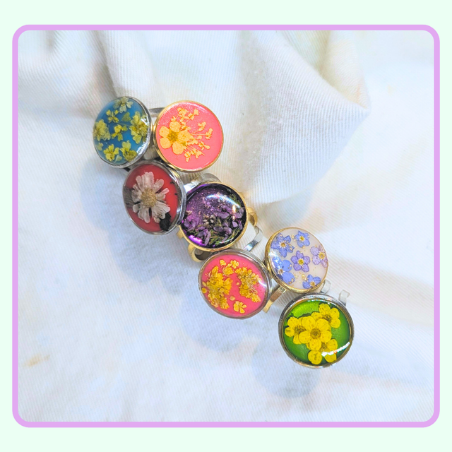Adjustable Rings | Real Flower Rings 