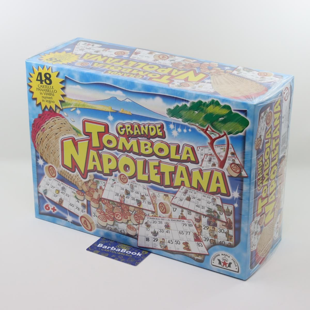 Edizioni Marca Stella Grande Tombola Napoletana 48 Cartelle Cestino In Vimini Art.118