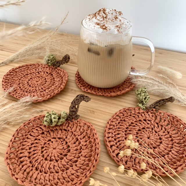 Pumpkin Coasters
