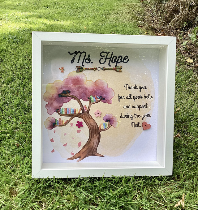 Personalised teacher’s frame. Beautiful appreciation gift for teachers.