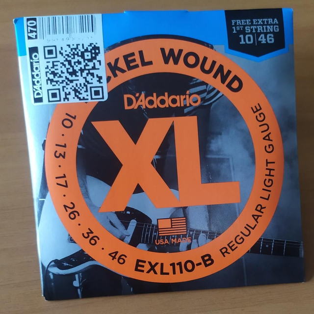 470 - Encordoamento Guitarra 010 EXL110 Daddario