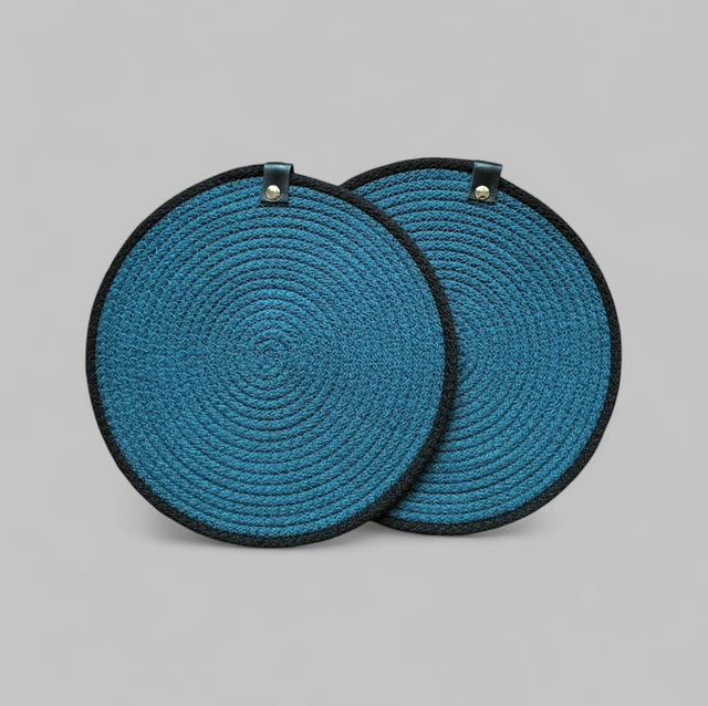 Lot de 2 dessous de plat bi-color