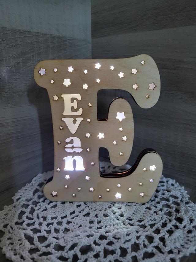 Veilleuse Lettre avec prénom