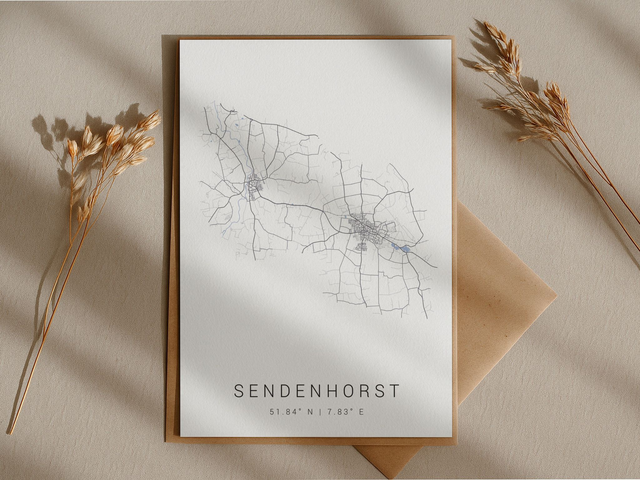 Sendenhorst Stadtkarte | Druck | Postkarte