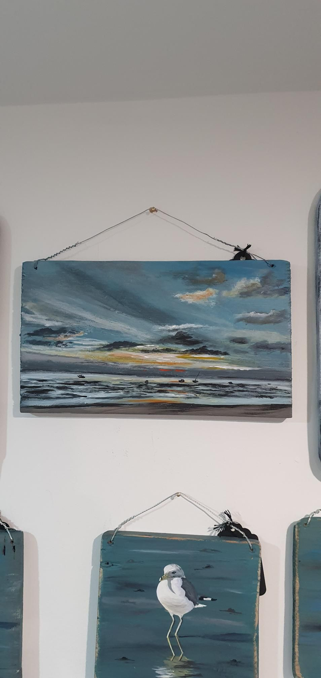 Sunset Beach Drift Wood Painting