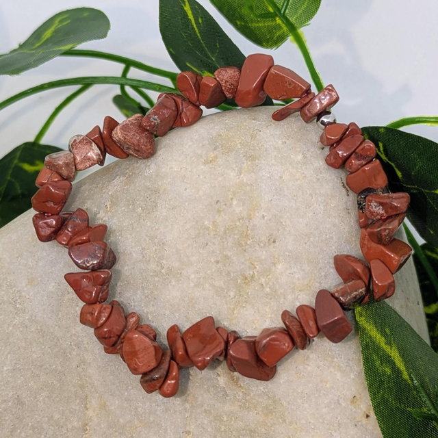 Bracelet &quot;Jaspe rouge&quot; baroque BR-202