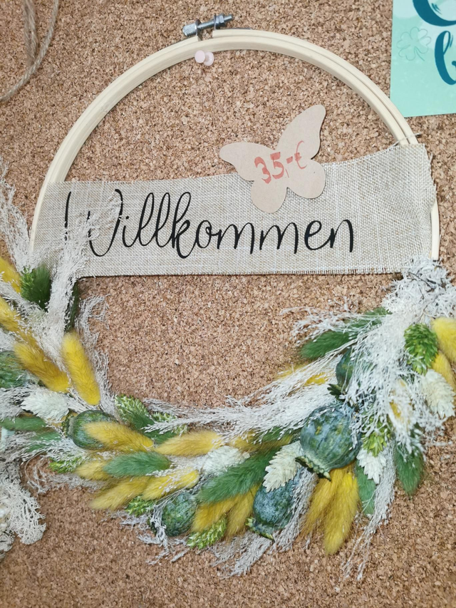 "Wilkommen"creme ,natur