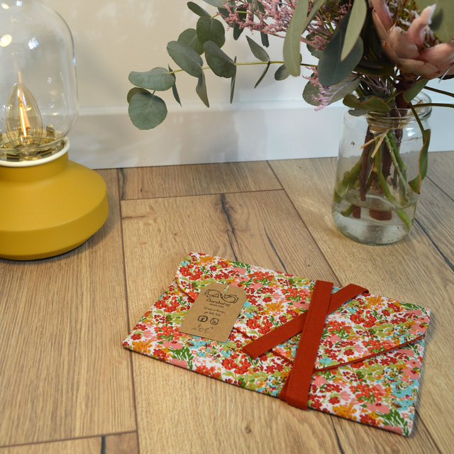 Protège livre, ECRIN POCHE Fleur d'automne