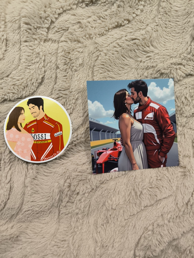 Coup de foudre en pole position - Sticker et illustration