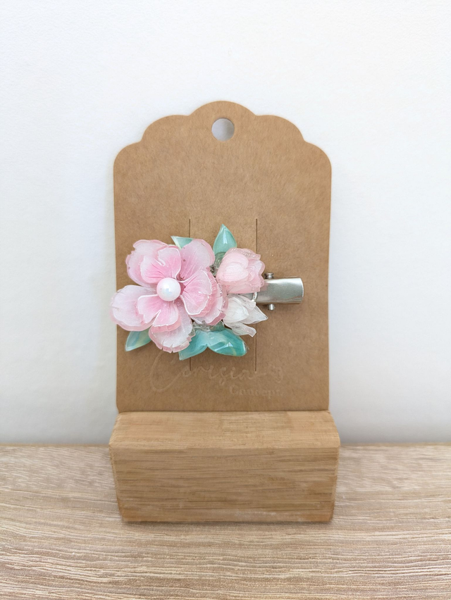 Barrette Pivoine double