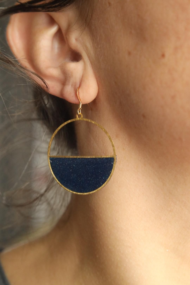 Boucles Oreilles Collection Elégance Pailletée 