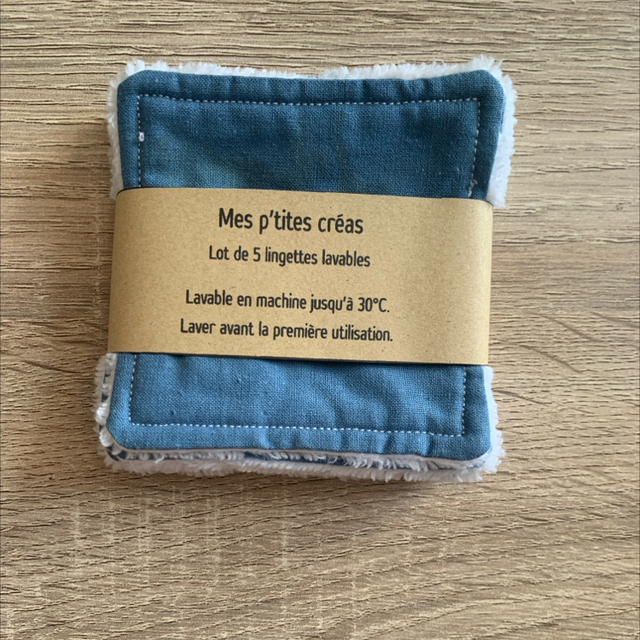 Lot de 5 lingettes lavables
